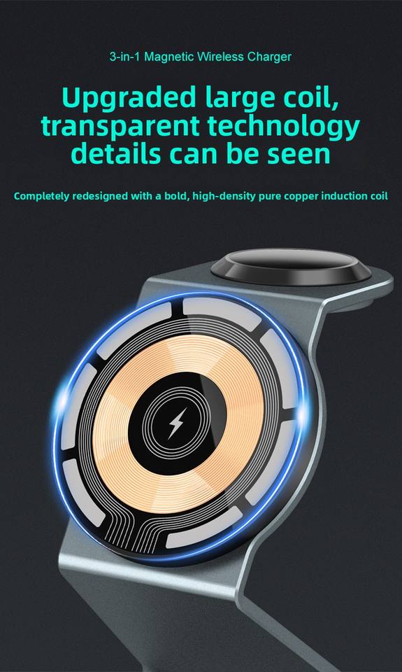 15W Magnetic Car Wireless Charger Air Vent Mount for iPhone 12-17