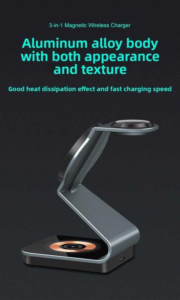 AI Cooling Semiconductor Car Magnetic Wireless Charger Q7 - iPhone 15/16/17
